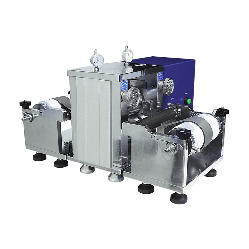 Roller unwinding and rewinding device for lithium-ion batteries and other thin films