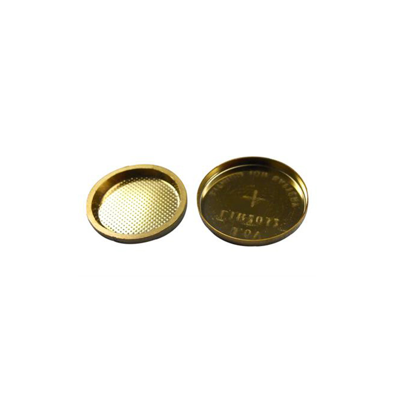 Gold-Coated SS304 CR2032 Button Cell Cases (20d x 3.2mm)